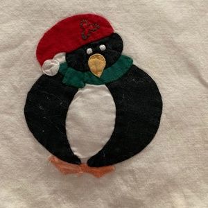 Hand Towel hand stitched appliqué and border VTG